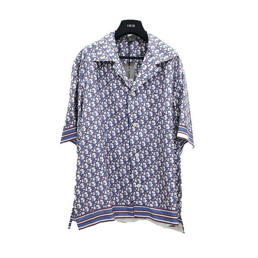 Dior Oblique Pixel Hawaiian Silk Shirt 117391696 [USED] - 41 (Used)
