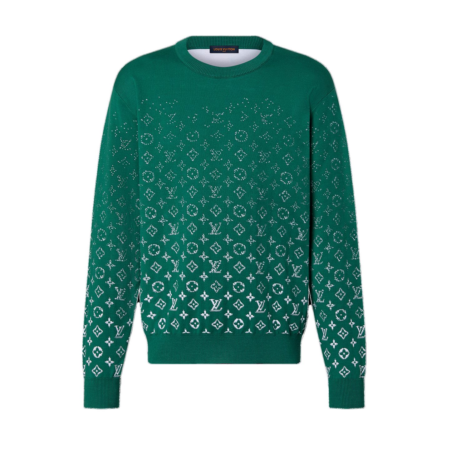 1ABIYM Louis Vuitton Monogram Gradient Cotton Crewneck Green