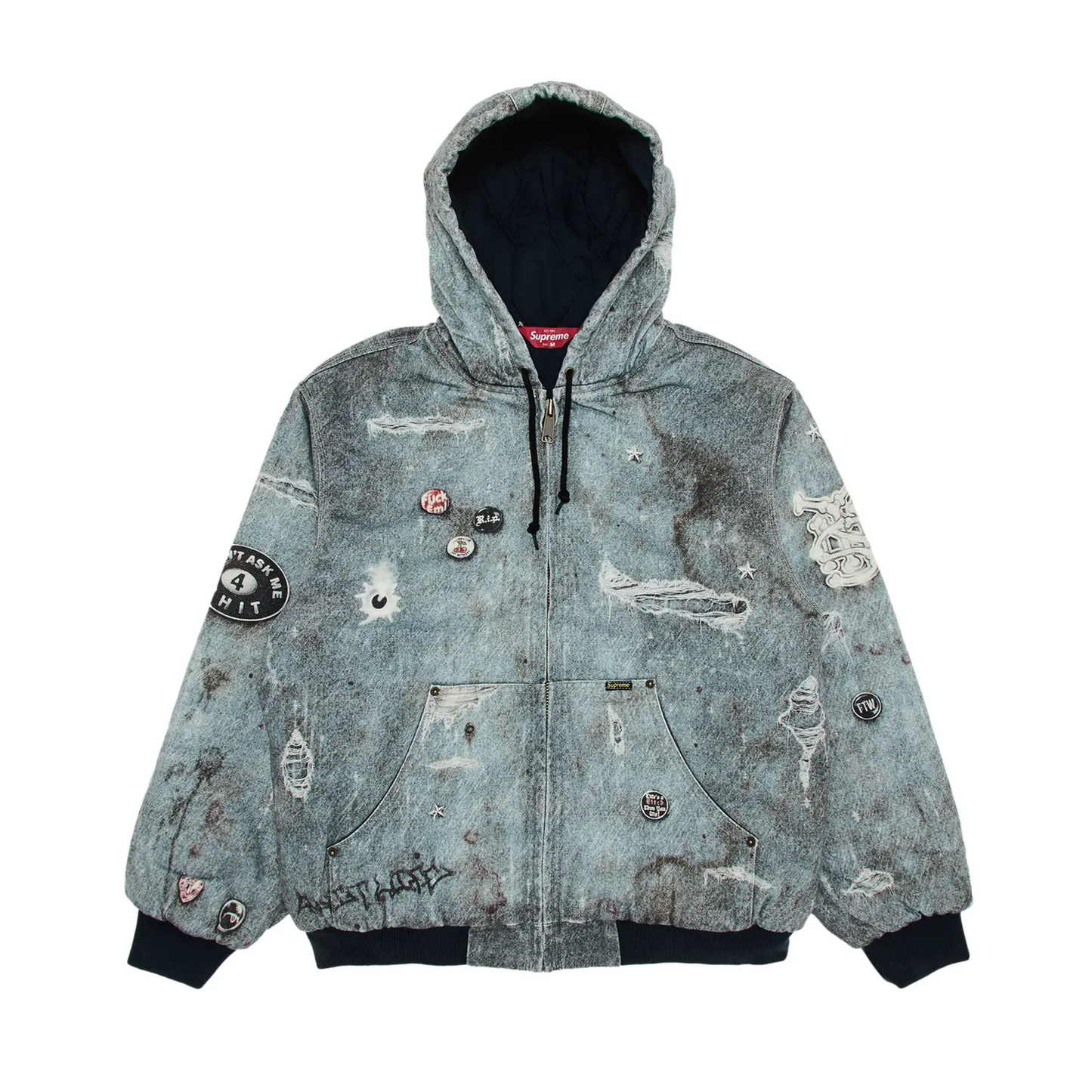 Supreme HJR Trompe L'oeil Hooded Work Jacket Blue [USED] - L (Used)
