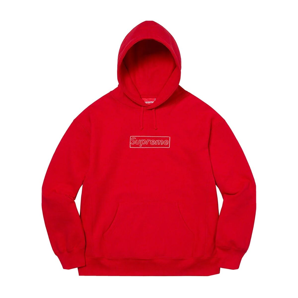 Supreme KAWS Chalk Logo Hooded Sweatshirt Red [USED] - L (Used)
