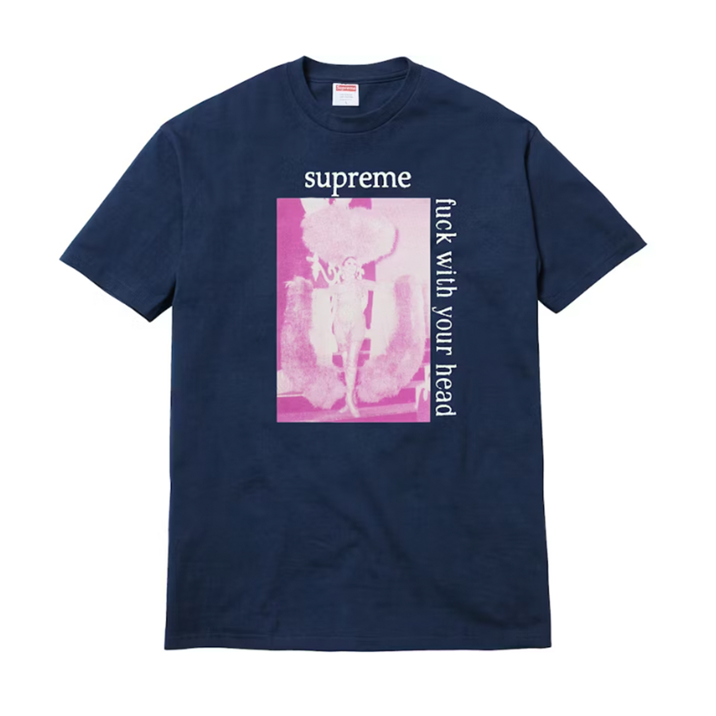 Supreme Fuck With Your Head Tee Navy [USED] - XL (Used)