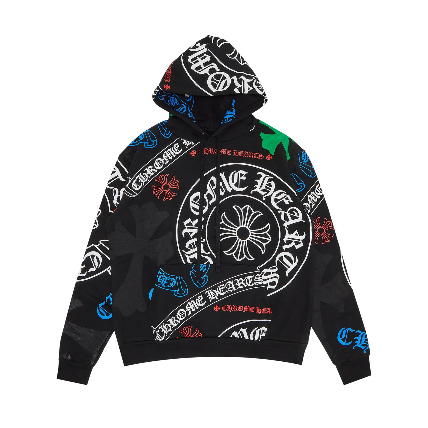 Chrome Hearts Stencil Hoodie Black/Multicolor [USED] - L (Used)