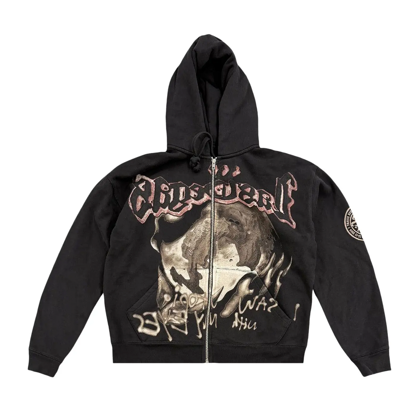 Travis Scott Utopia My Eyes Zip Hoodie Black [USED] - XXL (Used2)