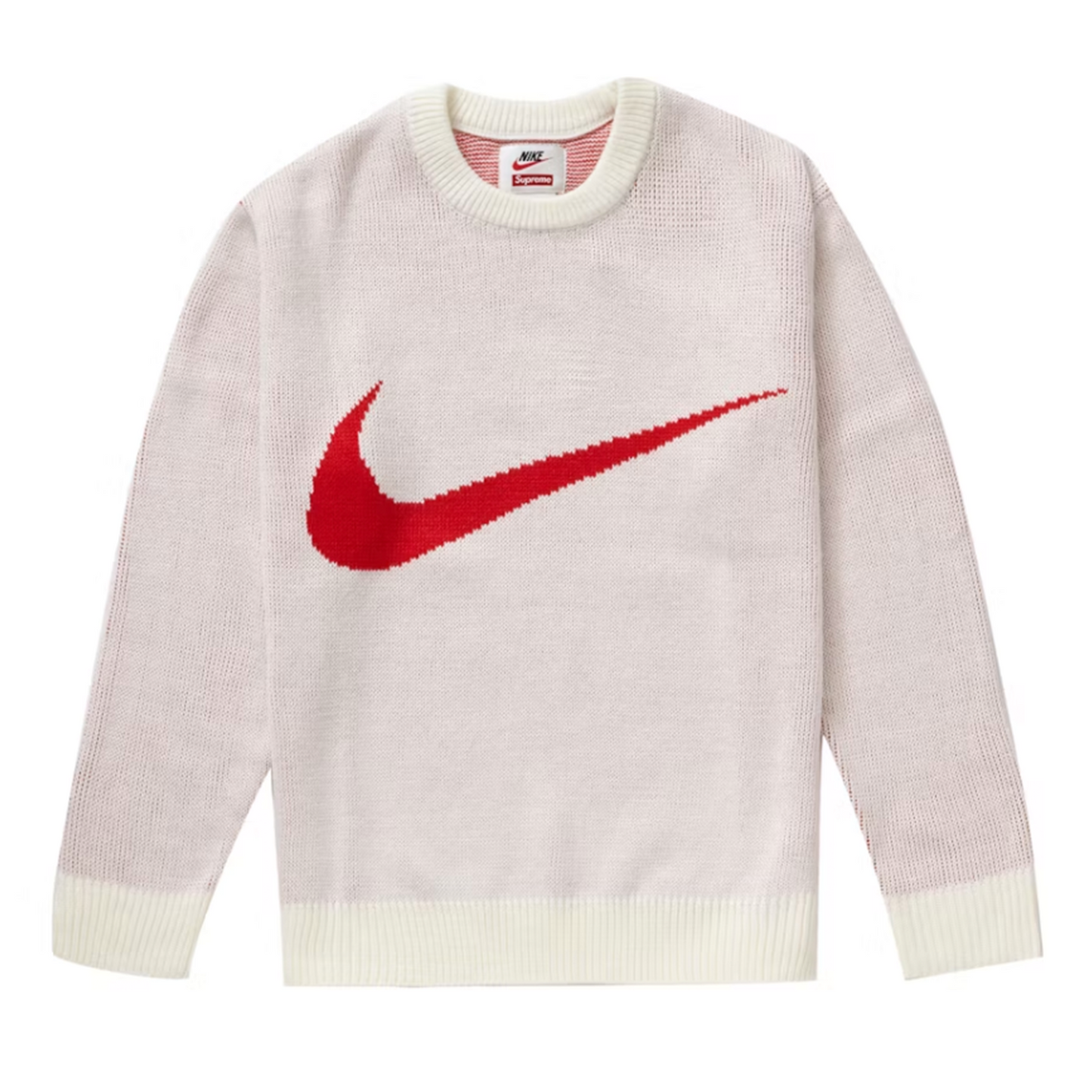 Supreme Nike Swoosh Sweater White [USED] - M (Used)