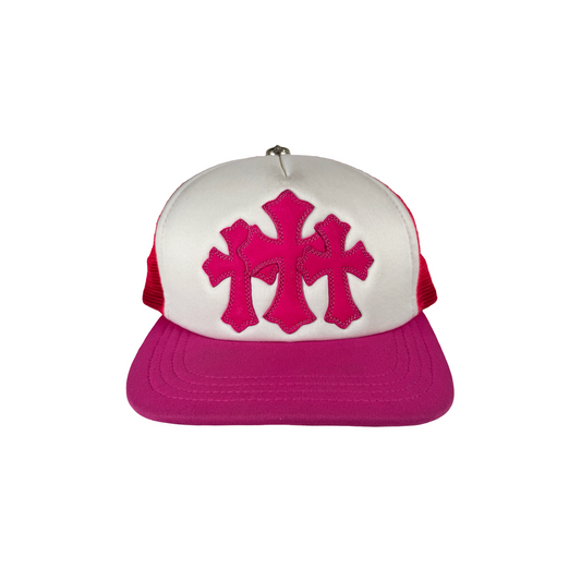 Chrome Hearts Cemetery Trucker Hat Neon Pink [USED]