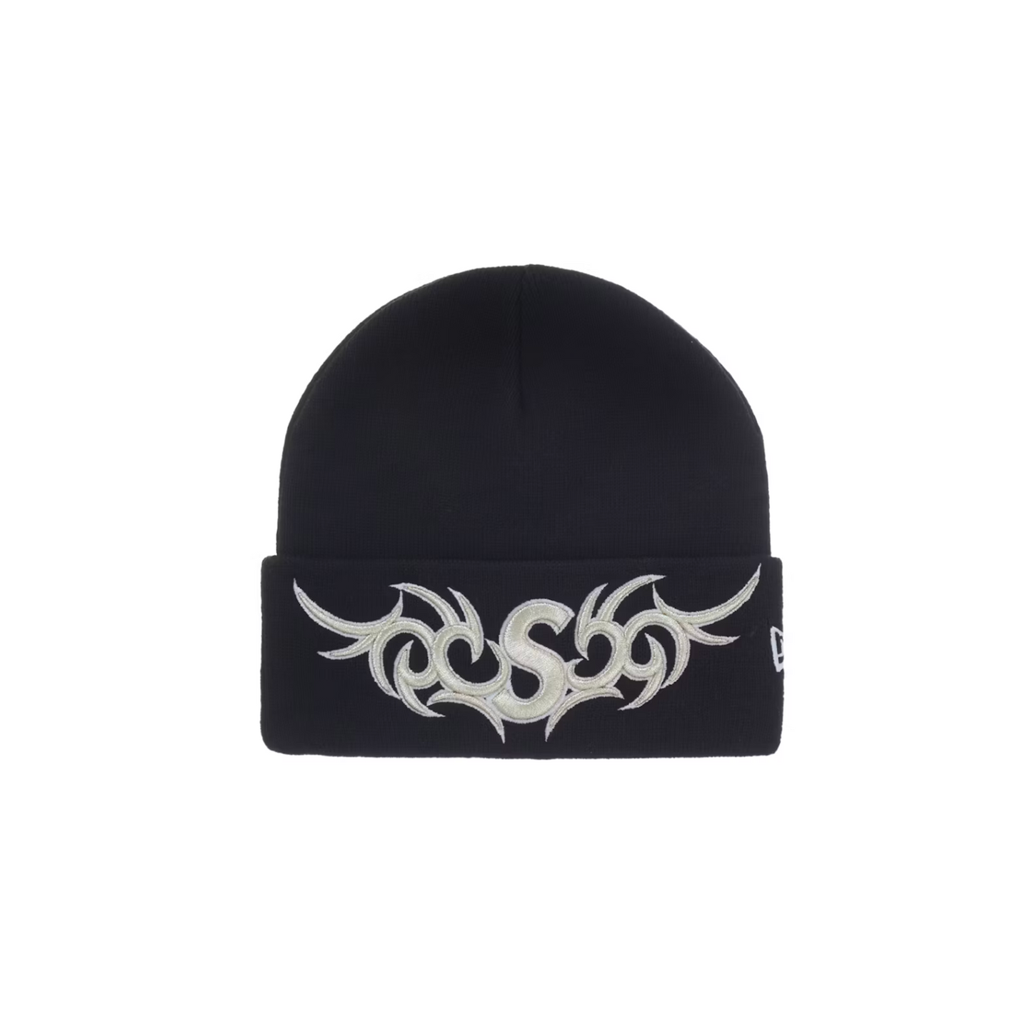Supreme New Era Tribal S Logo Beanie Black