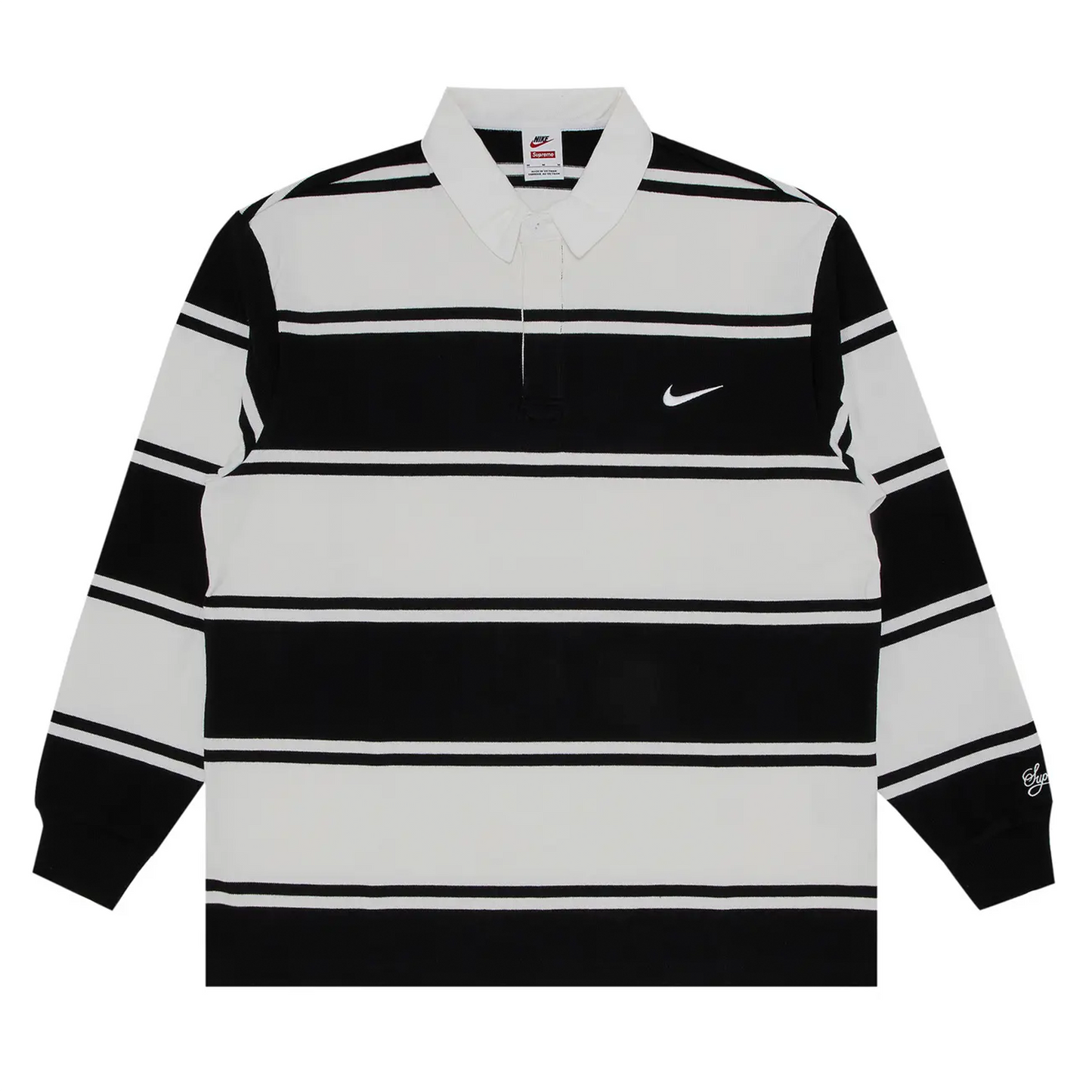 Supreme Nike Stripe Rugby Black