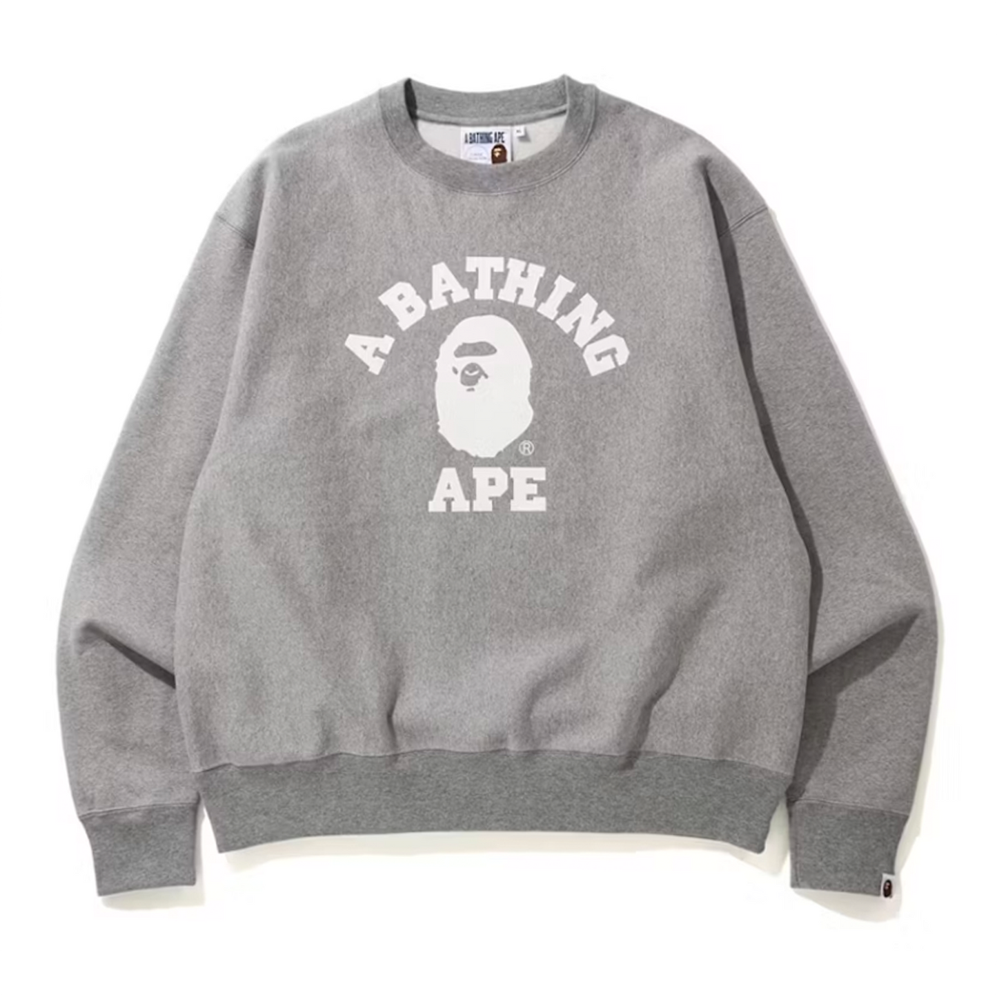 BAPE Relaxed Classic College Crewneck Grey [USED] - L (Used)