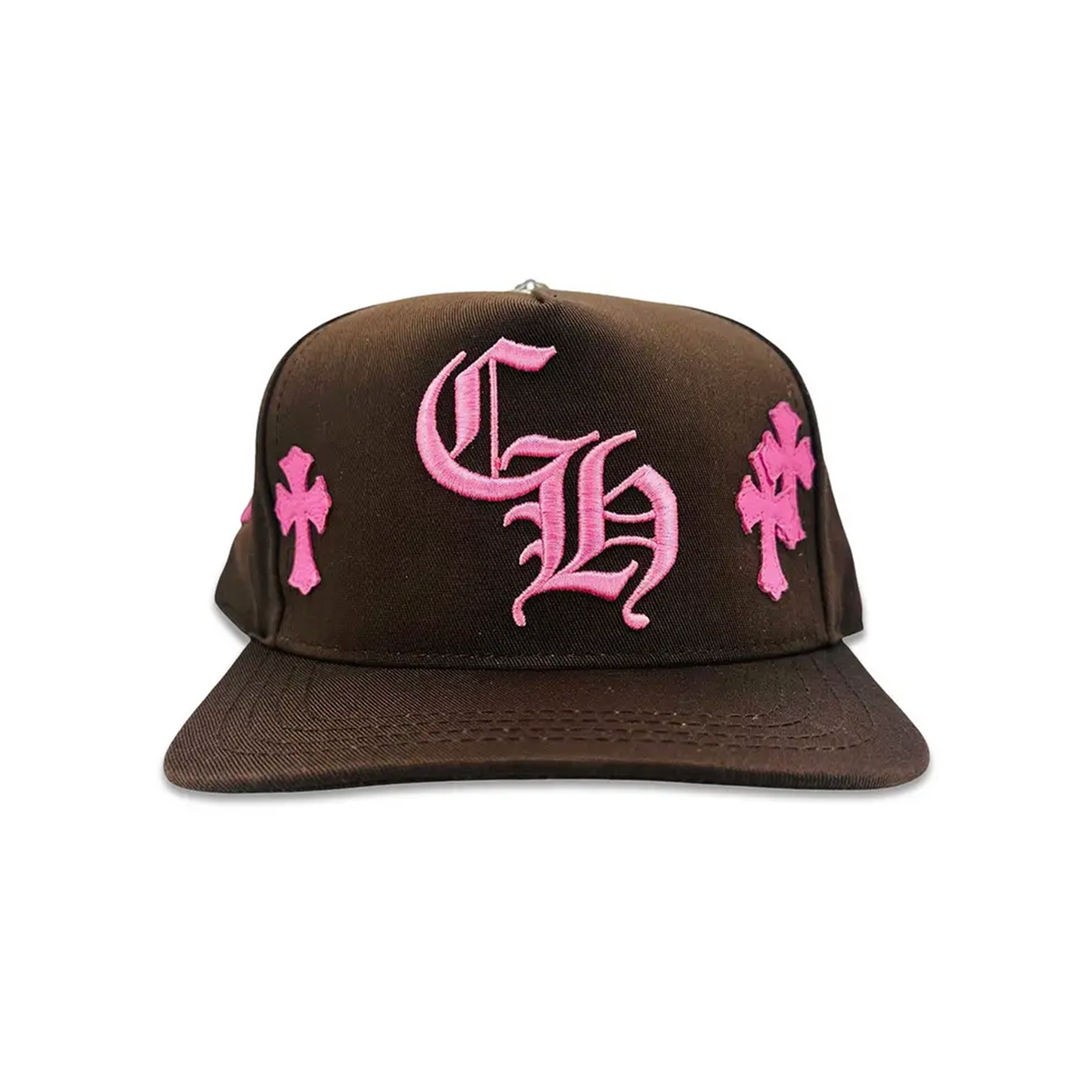 Chrome Hearts Cross Patch Hat Brown/Pink