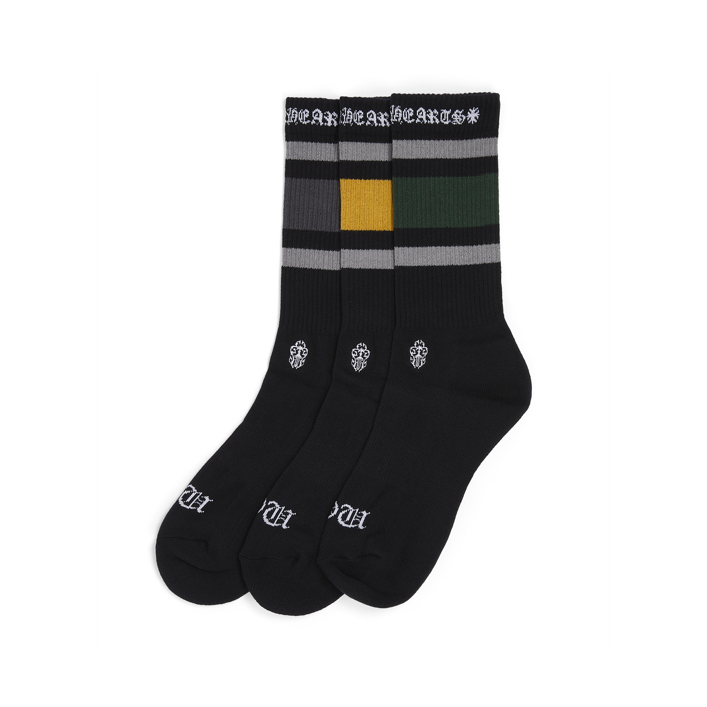 Chrome Hearts Sport Striped Socks Black