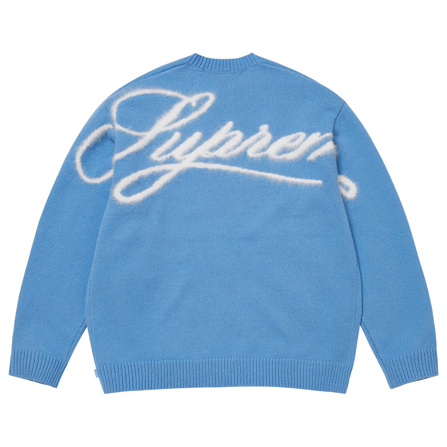 Supreme Angora Script Sweater Light Blue