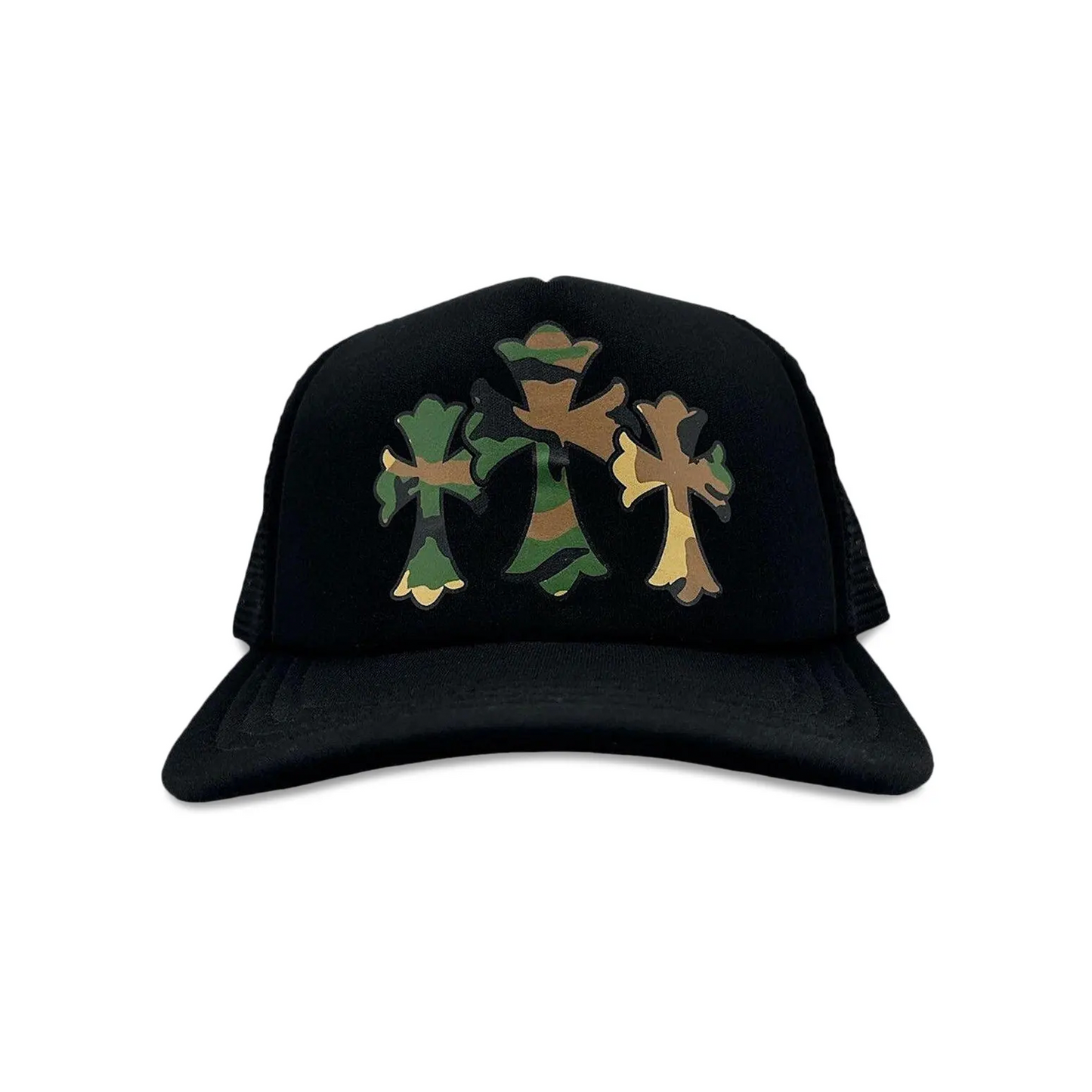 Chrome Hearts Triple Cross Trucker Hat 'Black/Black'