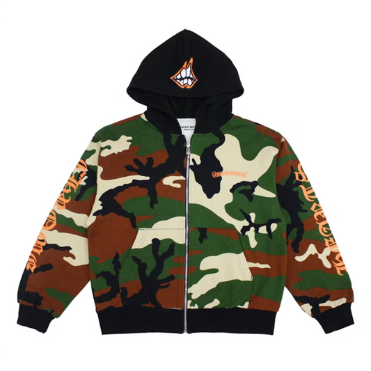 Chrome Hearts Matty Boy Caution Thermal Zip Up Hoodie [USED] - S (Used)