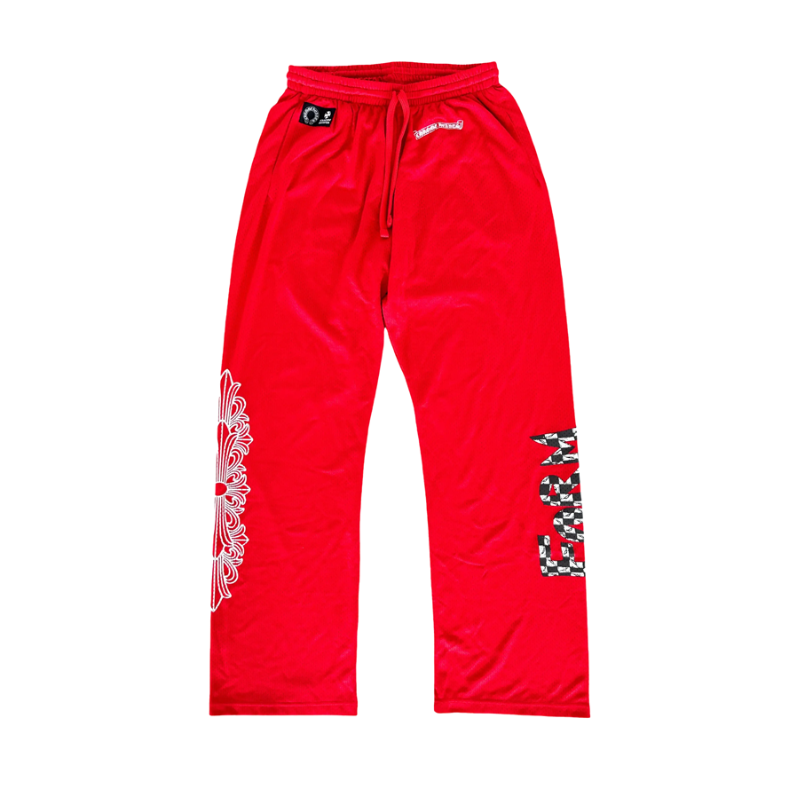 Chrome Hearts Matty Boy Red Form Mesh Warm Up Pants