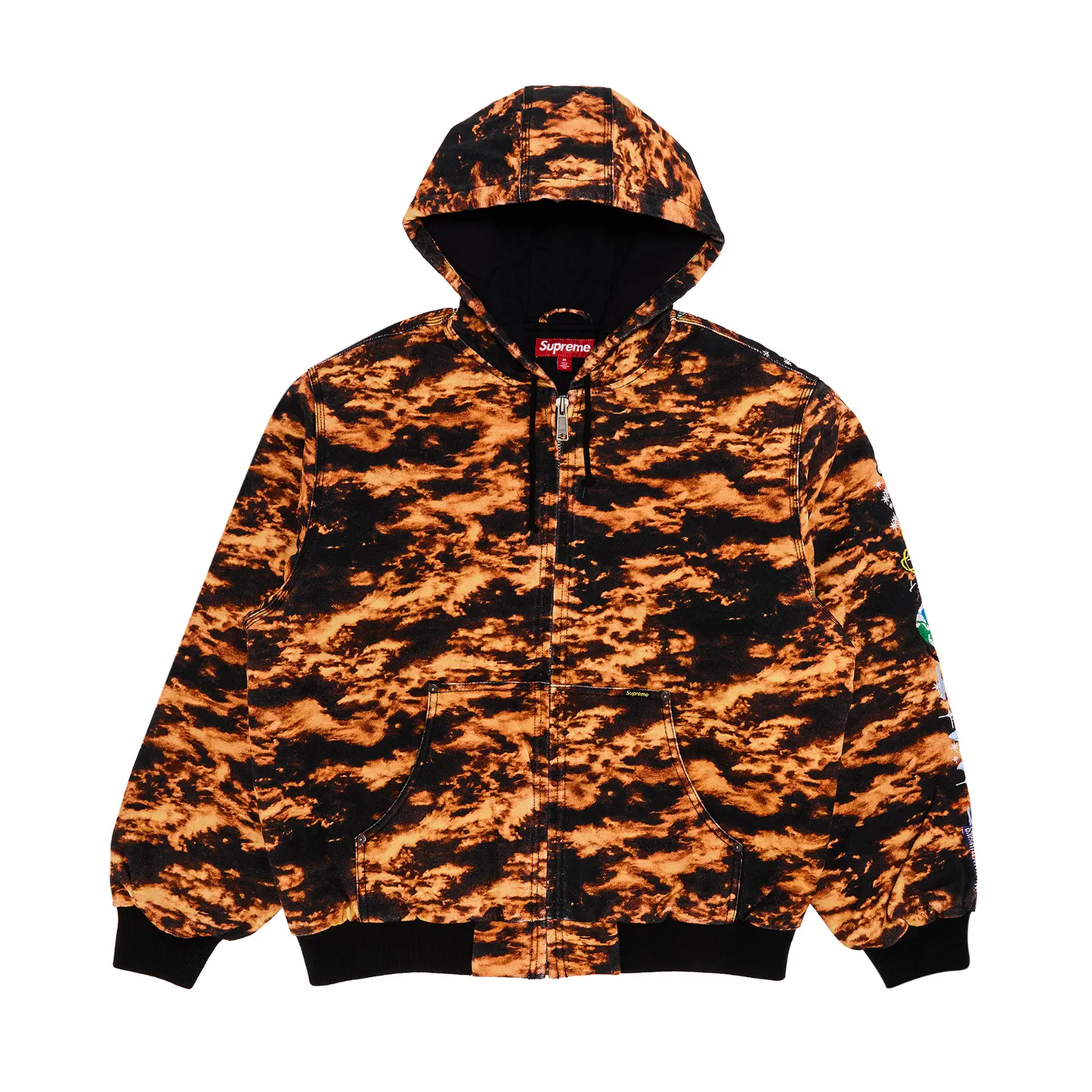 Supreme AOI Embroidered Hooded Work Jacket Flames [USED] - M (Used)