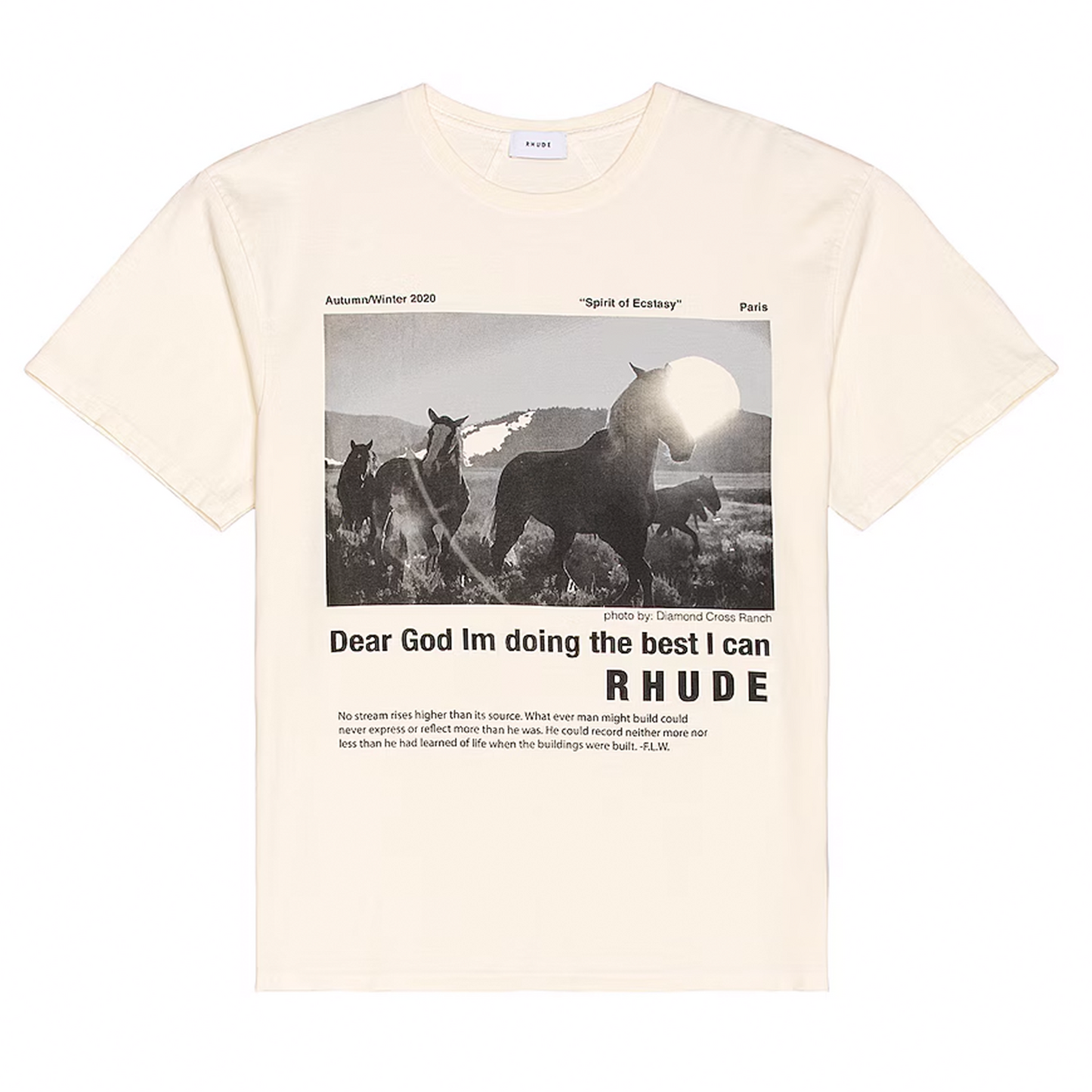 Rhude Best I Can Graphic Crewneck White [USED] - S (Used)