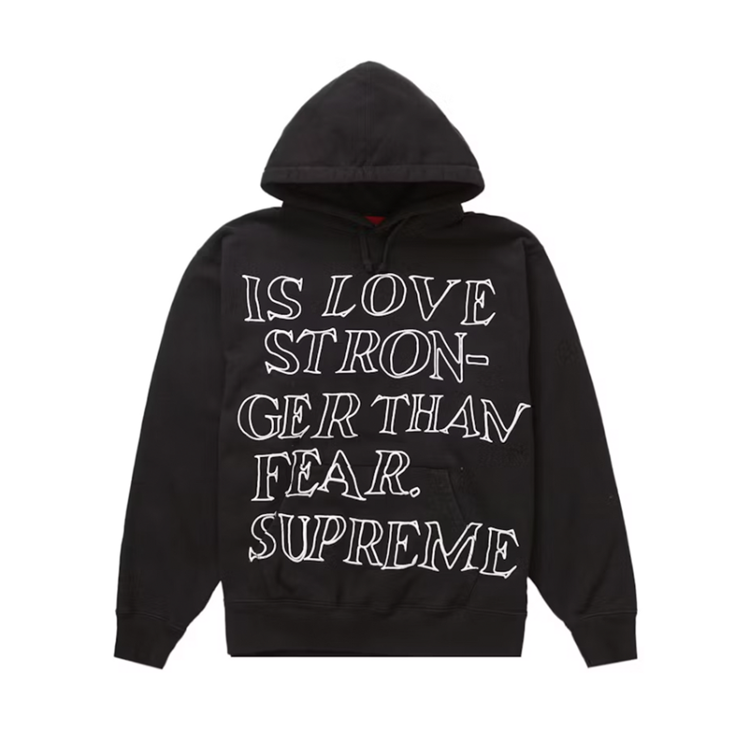 Supreme Stronger Than Fear Hooded Sweatshirt Black [USED] - L (Used)