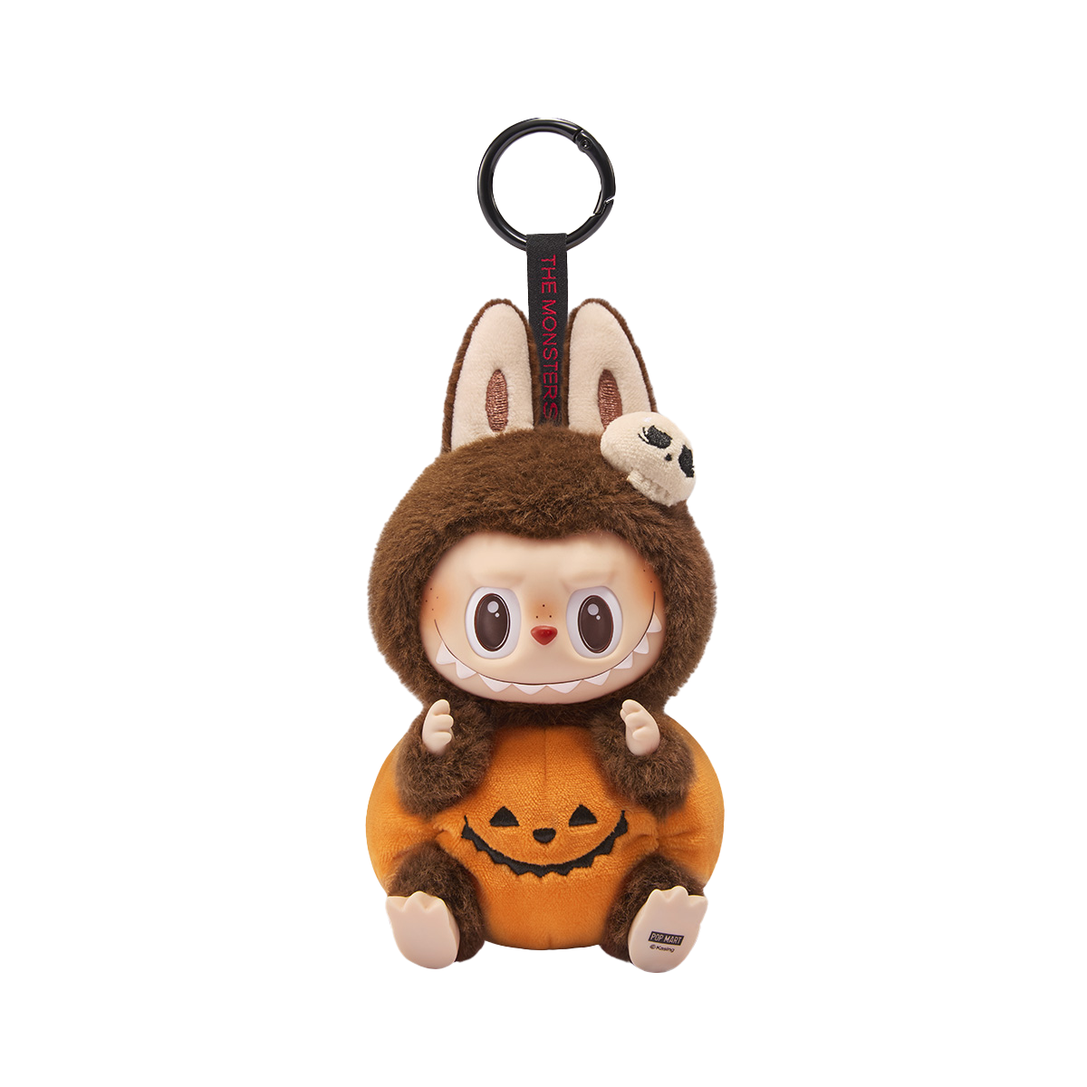 Pop Mart Labubu Happy Halloween Party Series-Sitting Pumpkin Vinyl Plush Pendant