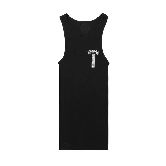 Chrome Hearts 'T Bar' Cross Black Tank Top