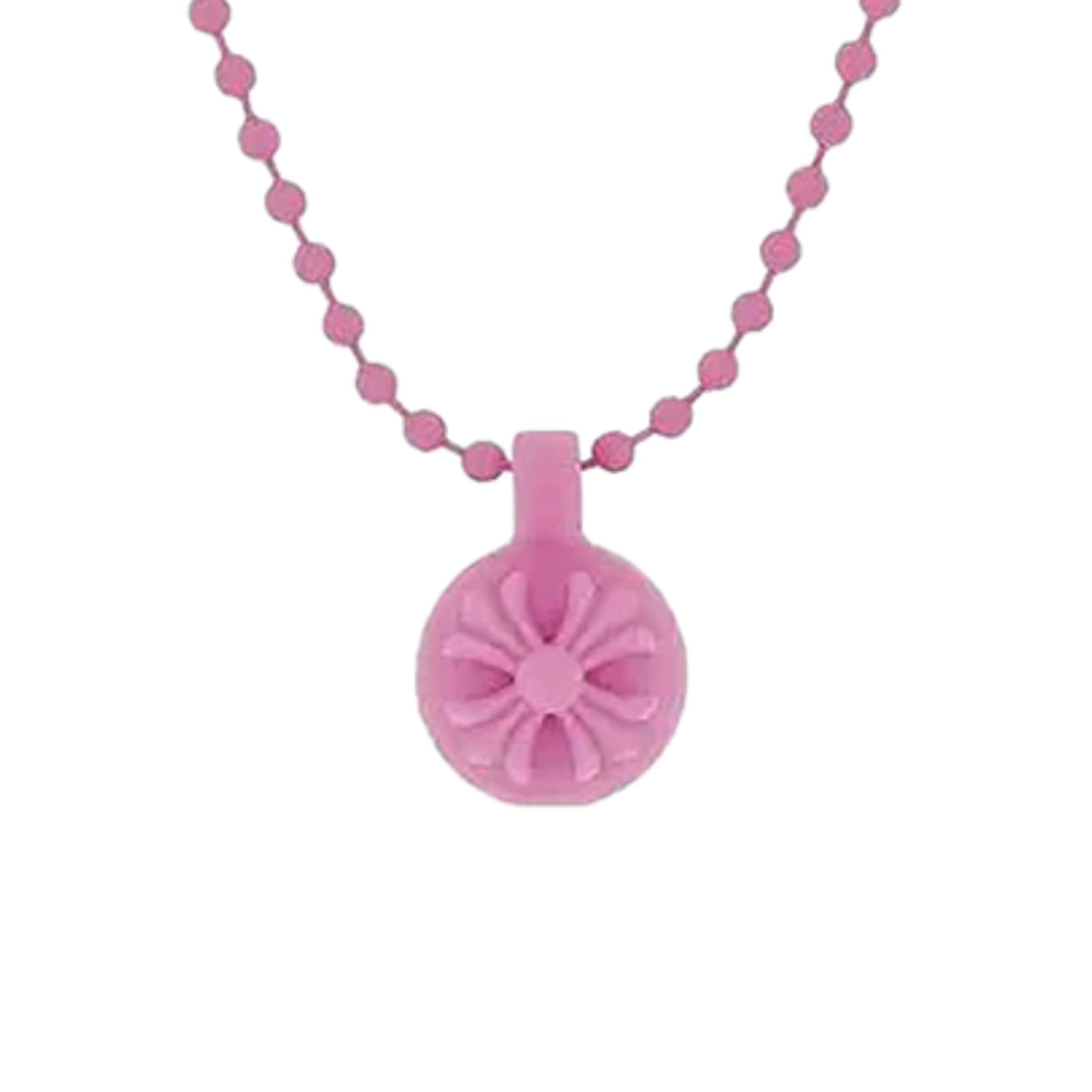 Chrome Hearts Cross Ball Silicone Necklace Pink