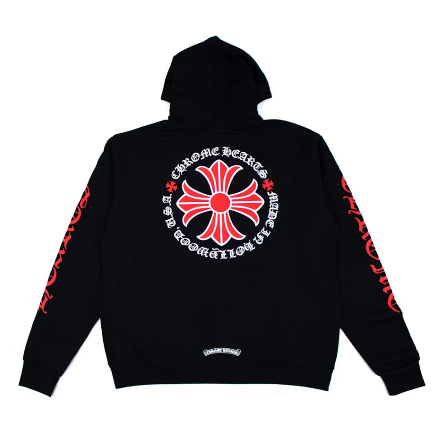 Chrome Hearts Made In Hollywood Plus Cross Zip Up Hoodie Black/Red [USED] - L (Used)