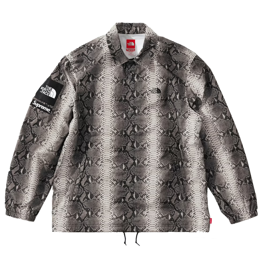 Supreme The North Face Snakeskin Taped Seam Coaches Jacket Black [USED] - L (Used)