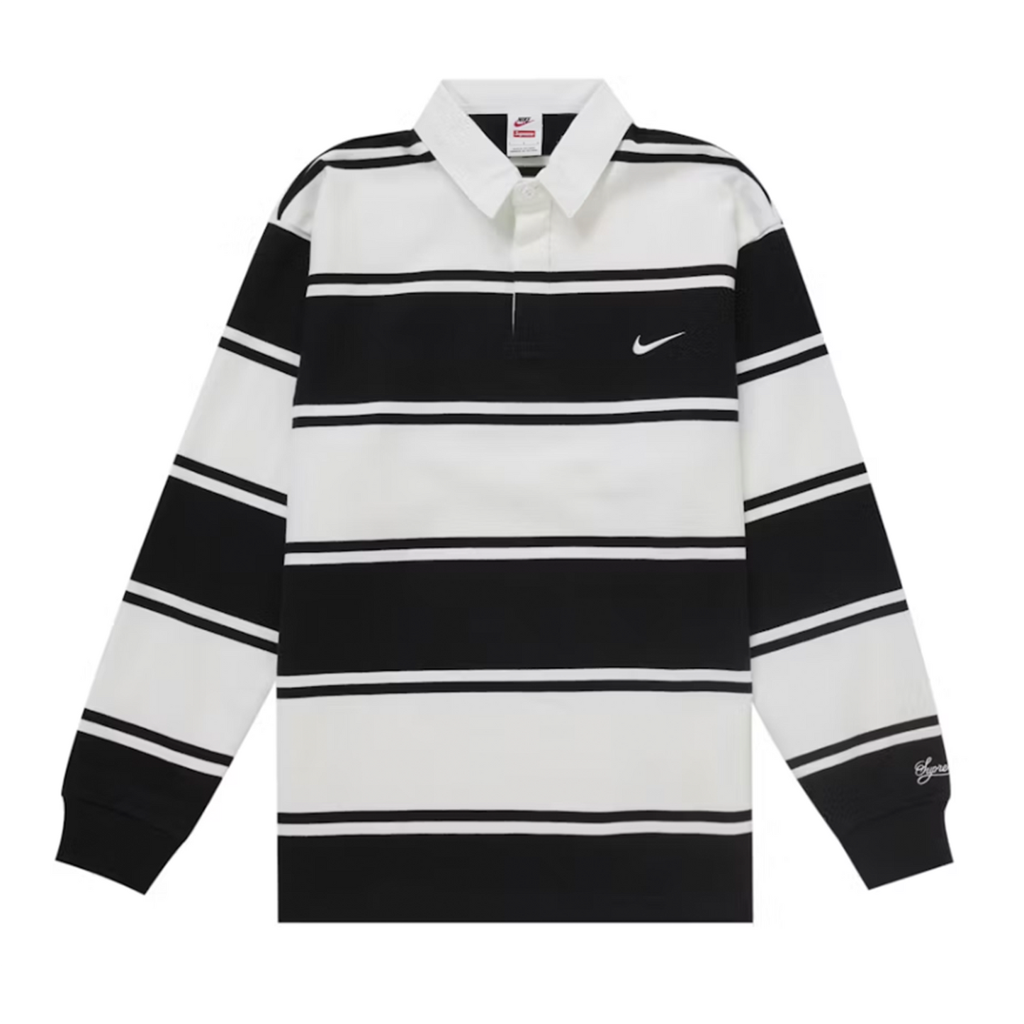 Supreme Nike Stripe Rugby Black