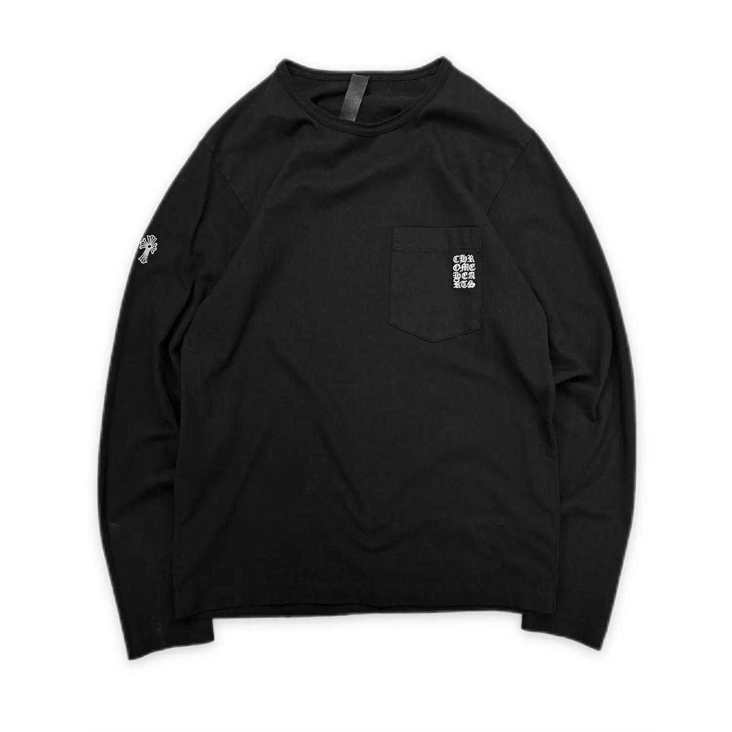 Chrome Hearts ‘Why Not’ Cross Embroidered Front Pocket Long Sleeve