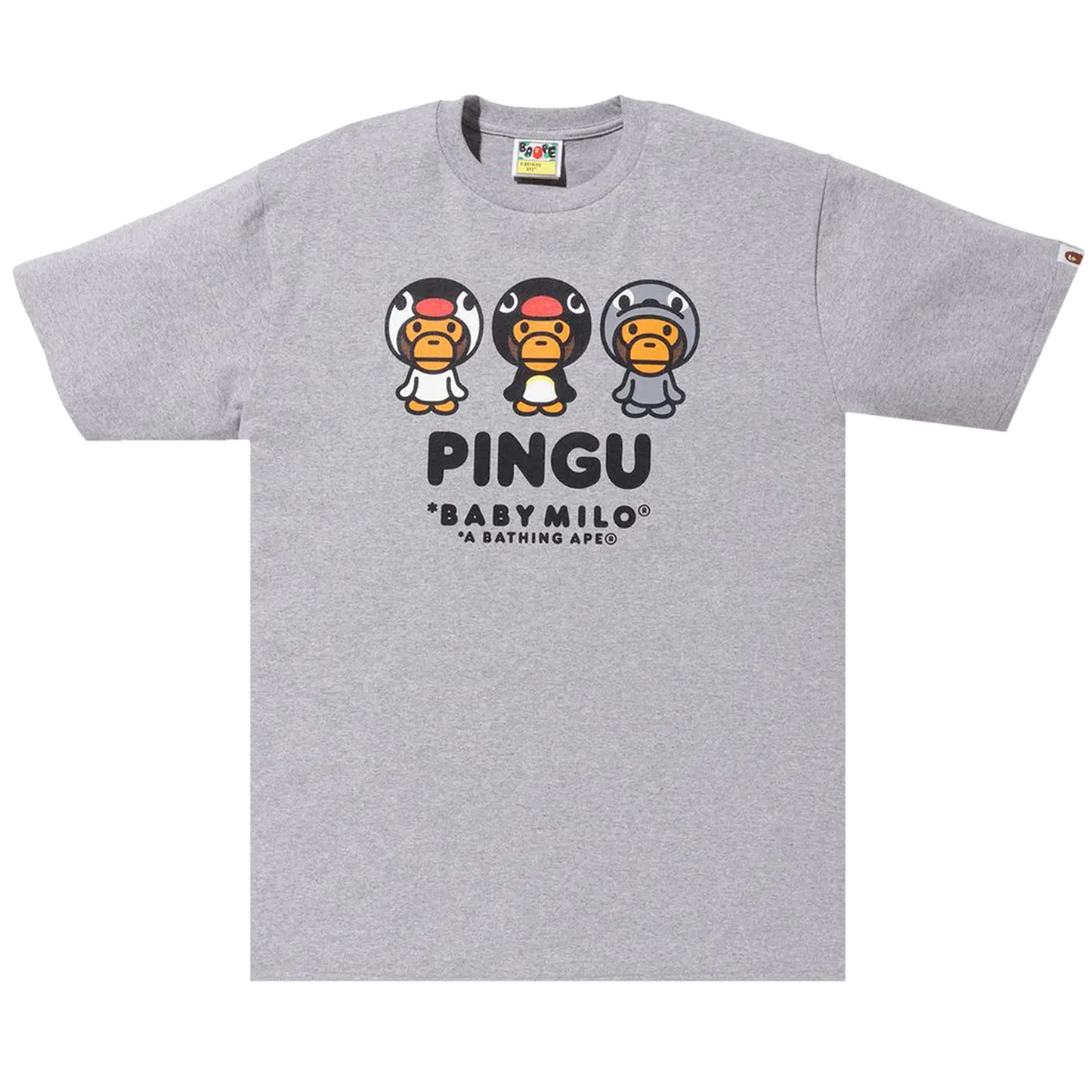 BAPE x Baby Milo x Pingu #B Tee 'Grey'