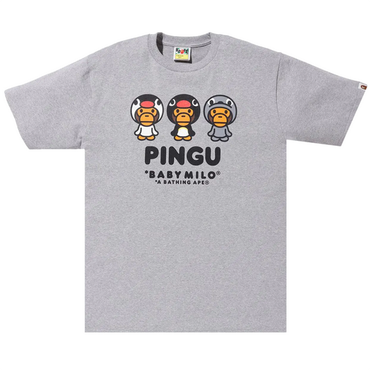 BAPE x Baby Milo x Pingu #B Tee 'Grey'
