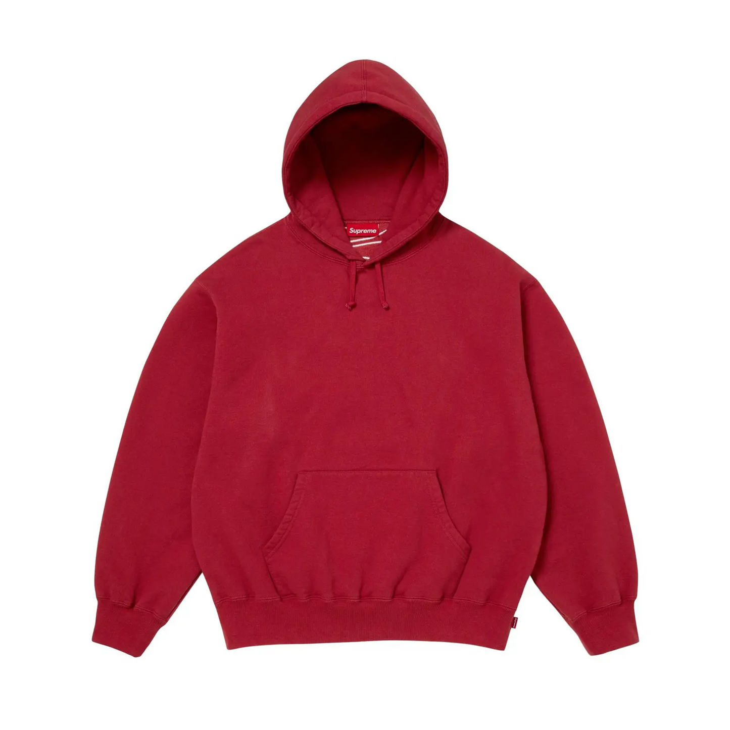 Supreme Satin Appliqué Hooded Sweatshirt (FW25) Dark Red