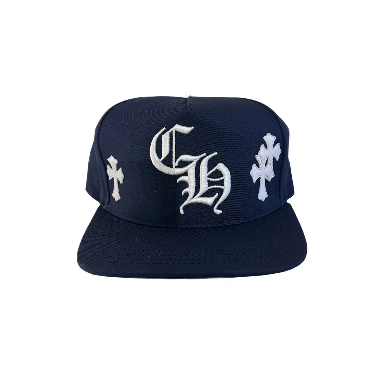 Chrome Hearts Cross Patch Baseball Hat 'Navy' [USED2]