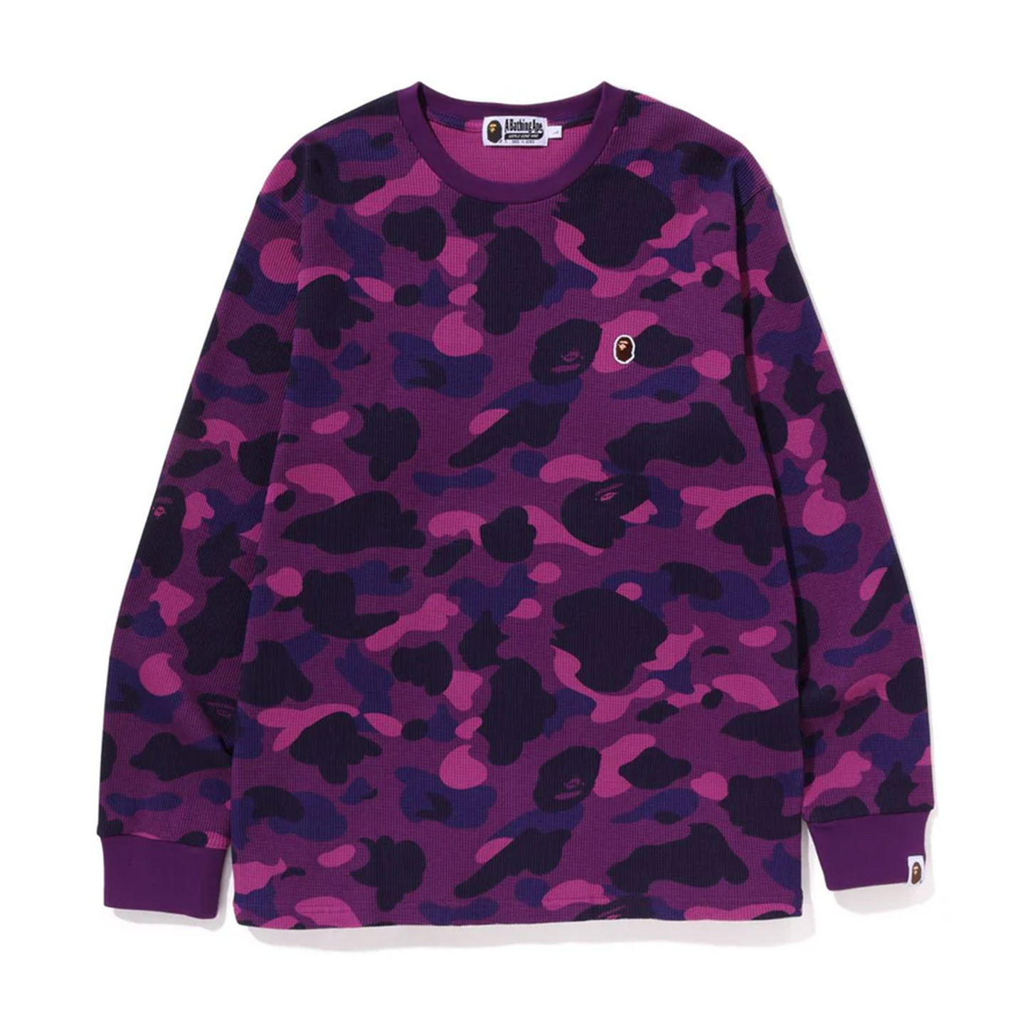 Bape Color Camo Thermal L/S Tee Mens Purple