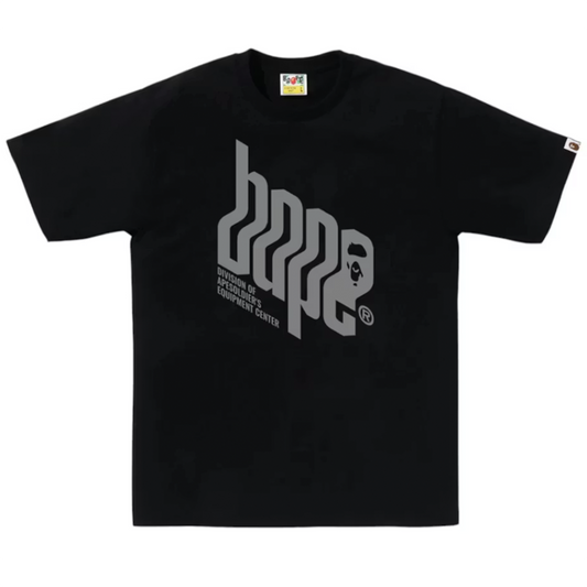 BAPE Reflector Equipment Center Logo Tee Black