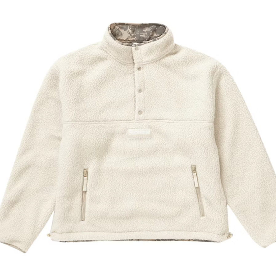 Supreme Polartec Shearling Reversible Pullover Natural