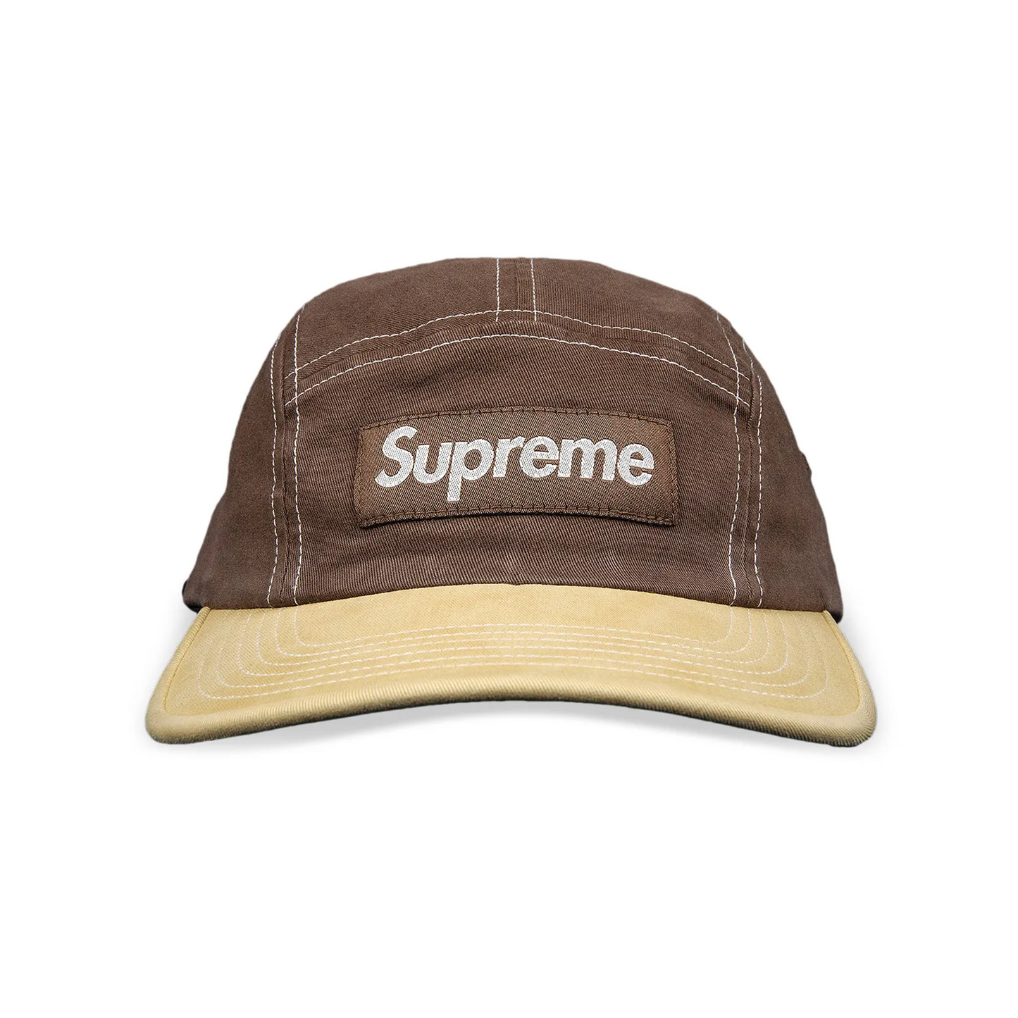 Supreme 2-Tone Twill Camp Cap Brown