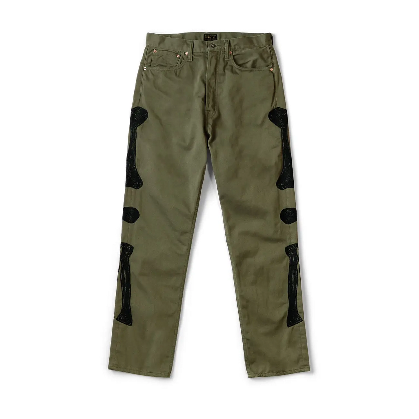Kapital Okagilly Mexican Tuxedo 5P Bones Pants Olive  [USED] - 34 (Used)