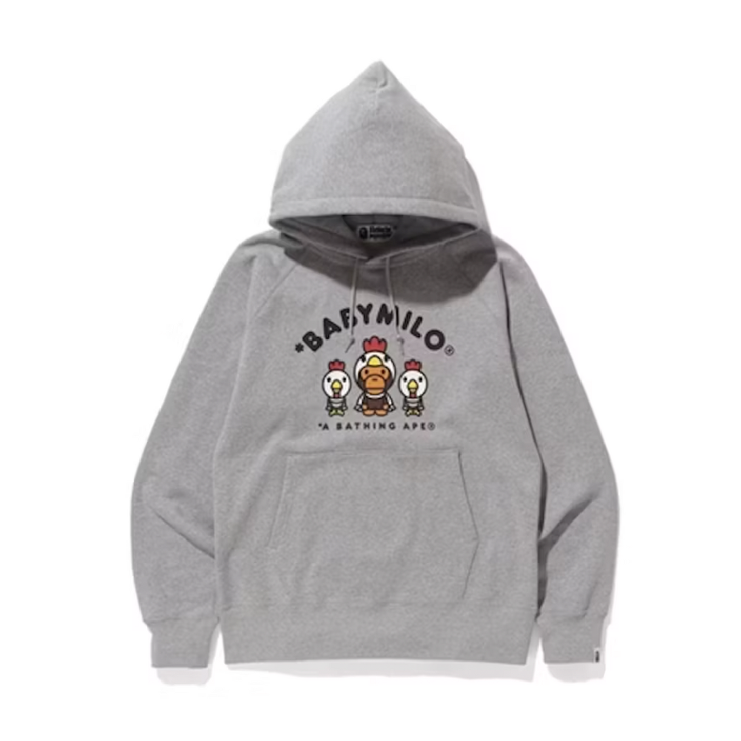 BAPE Year of Rooster Milo Pullover Hoodie Grey