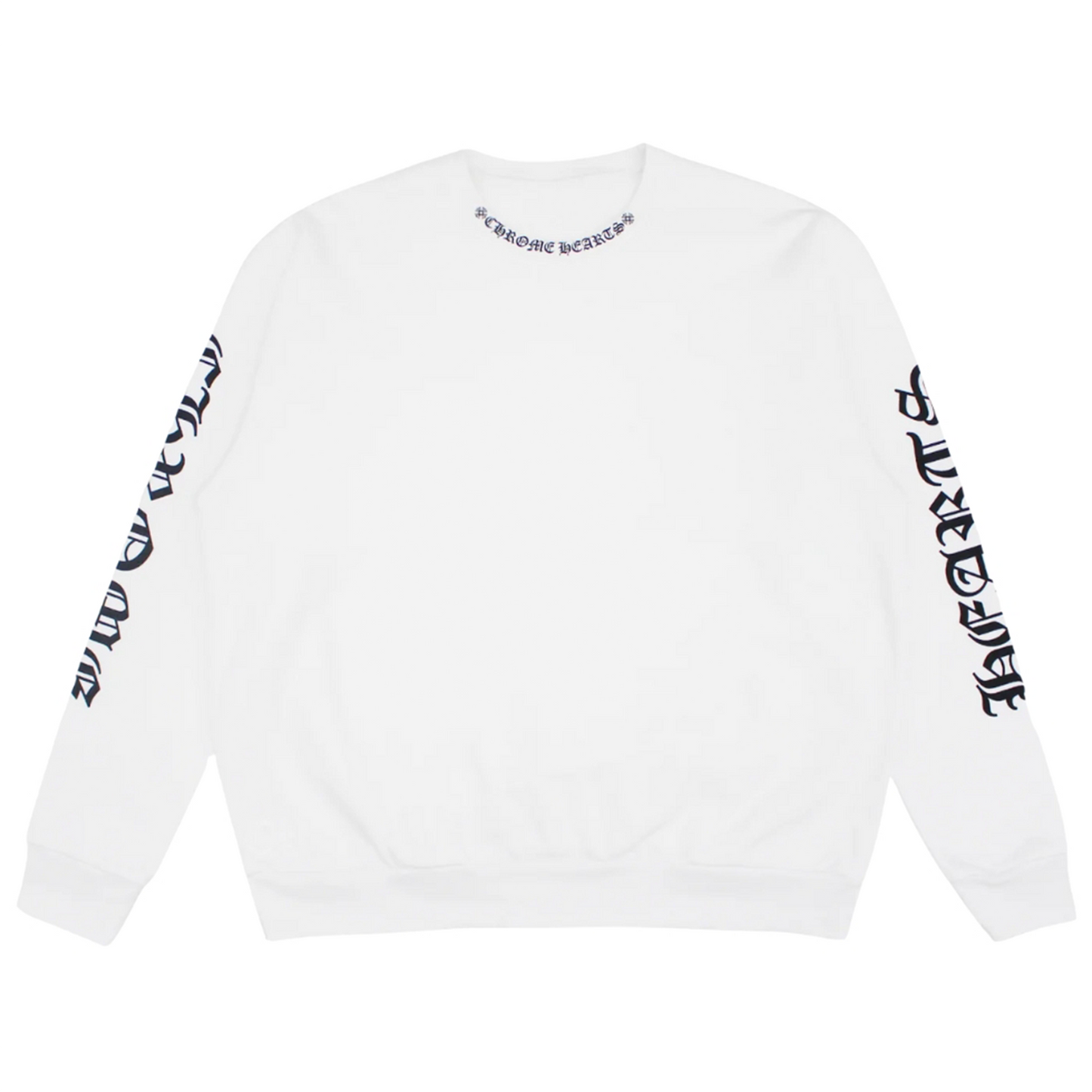 Chrome Hearts Neck Logo Sweatshirt White [USED] - S (Used)