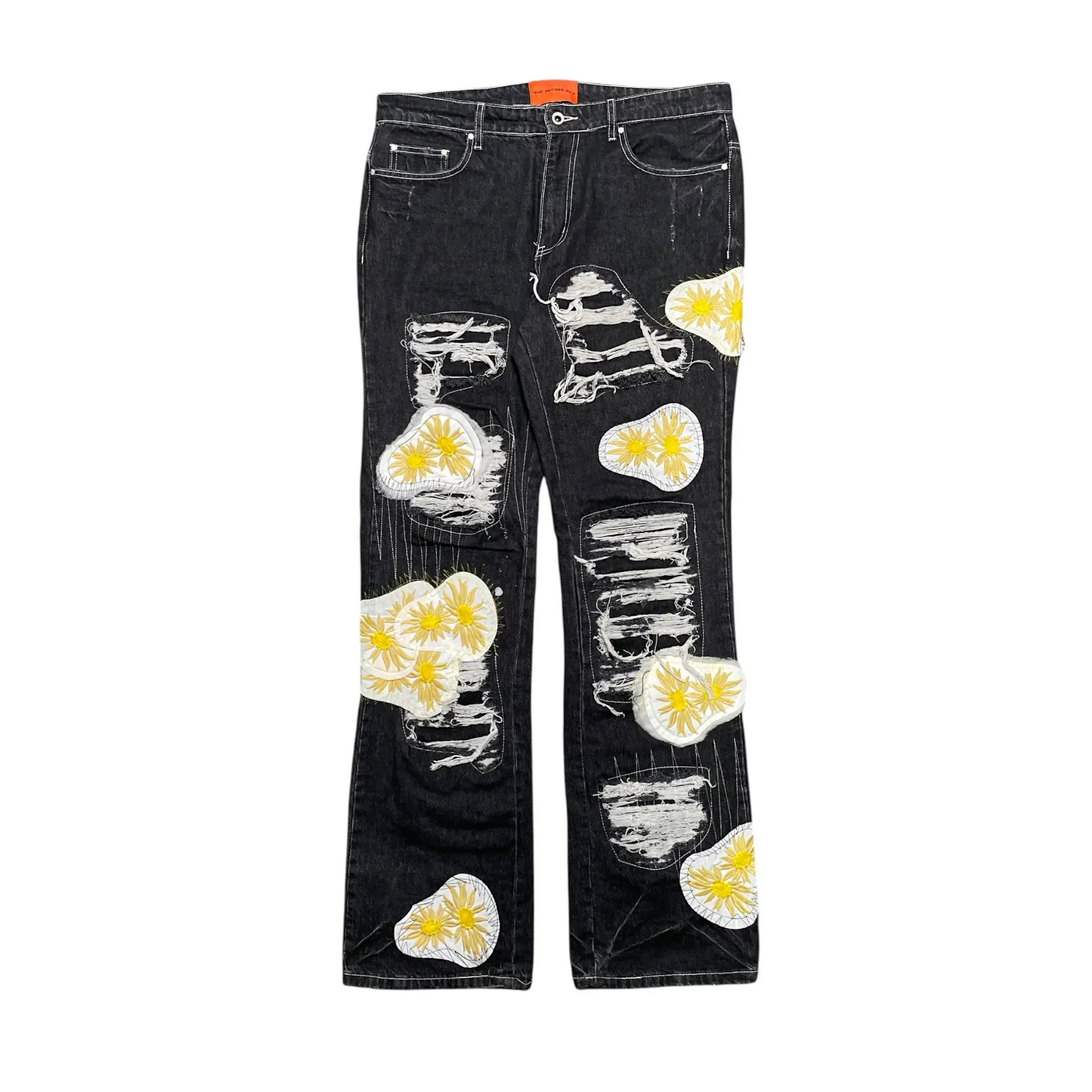 Who Decides War SSENSE Exclusive Black Daisy Jeans