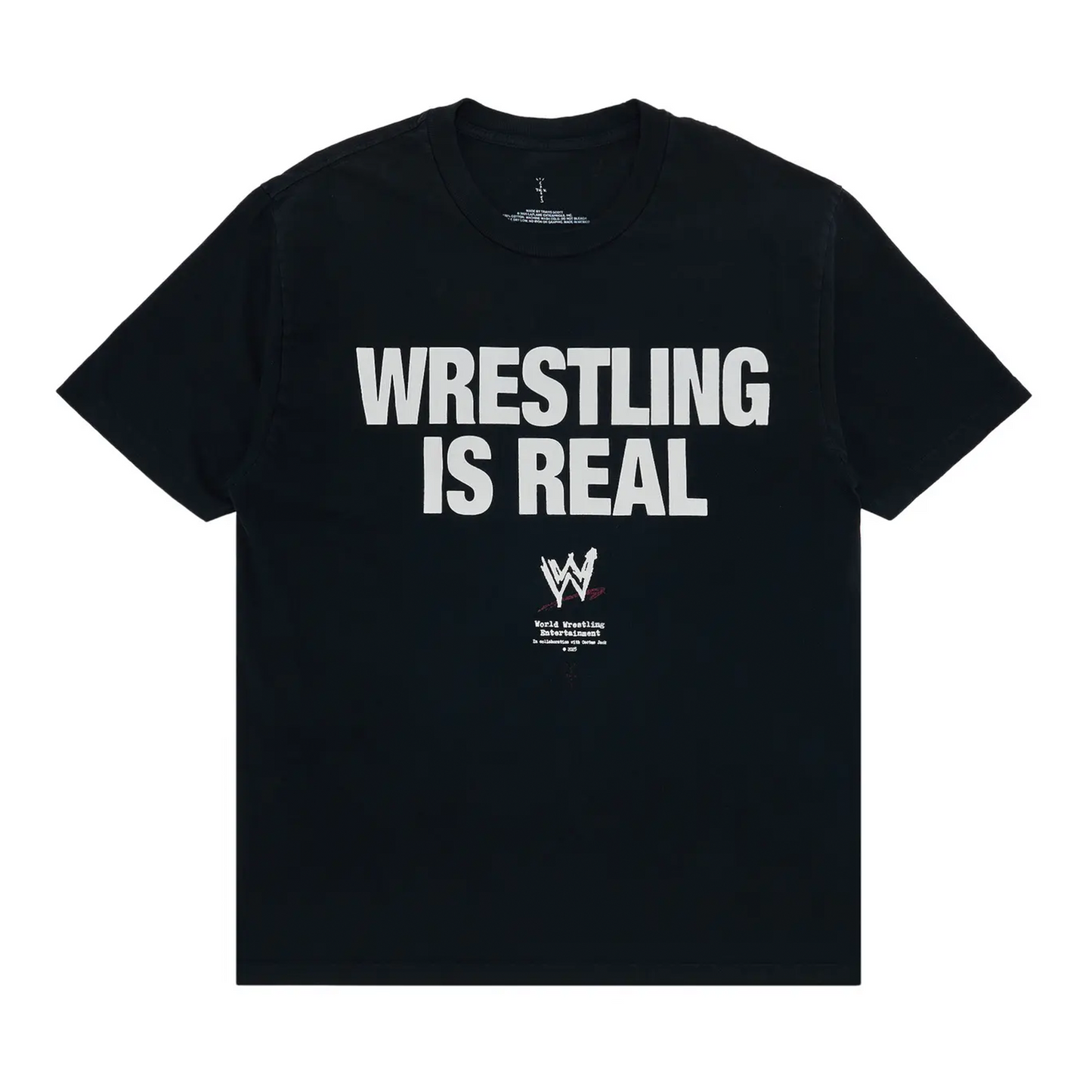 Cactus Jack by Travis Scott Wrestling is Real Real Tee Black