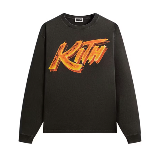 Kith x Capcom Street Fighter Flame Vintage Long Sleeve Tee [USED] - XL (Used)