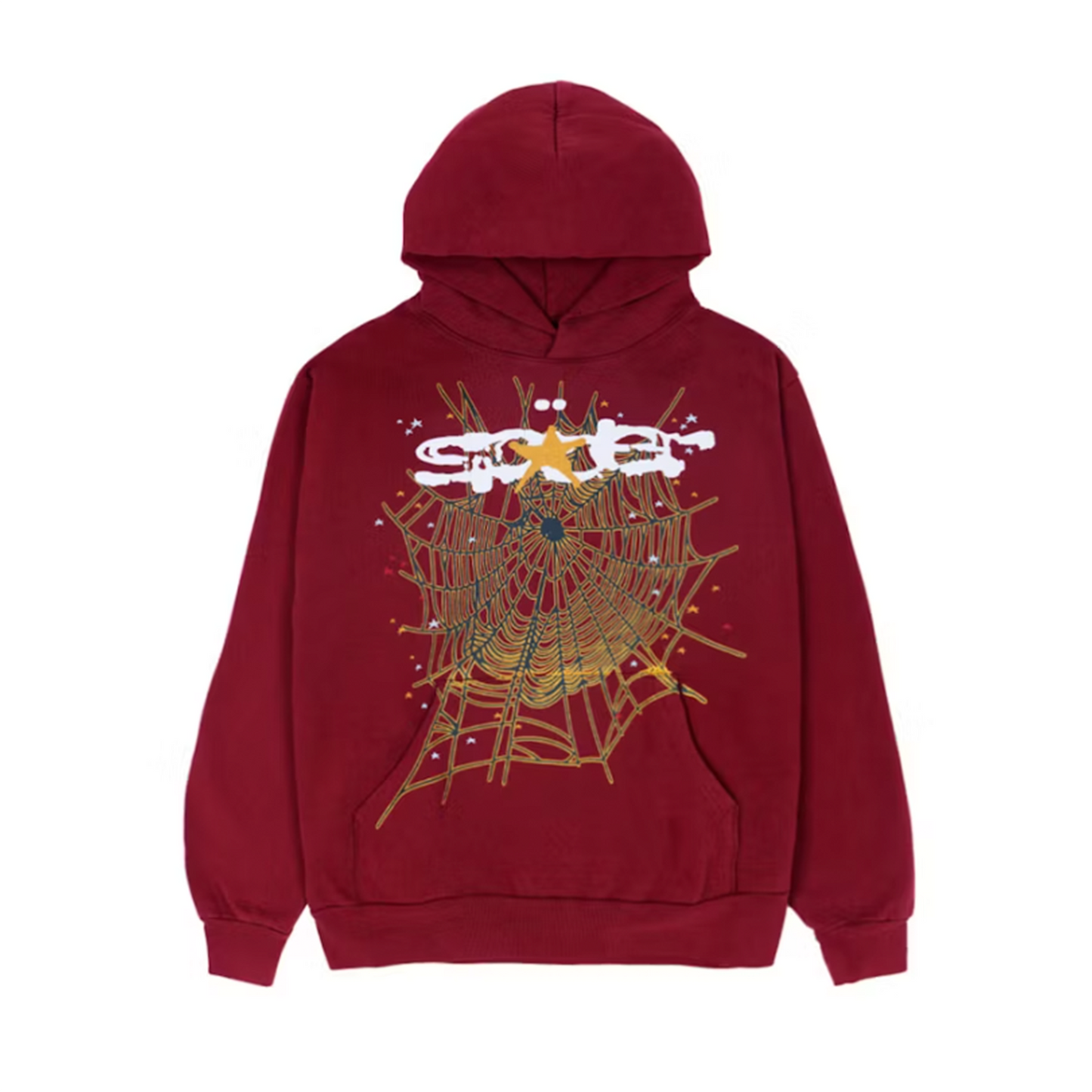 Sp5der Logo Hoodie Maroon [USED] - XXL (Used)