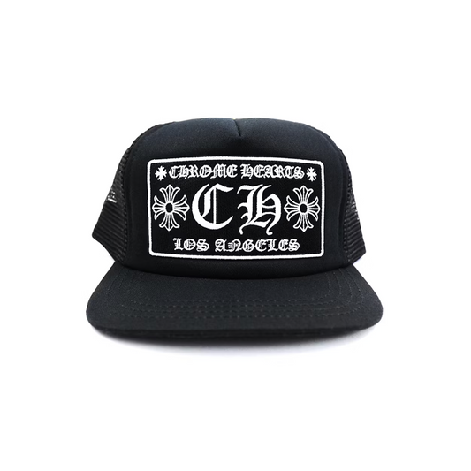 Chrome Hearts CH Los Angeles Trucker Hat Black/Black