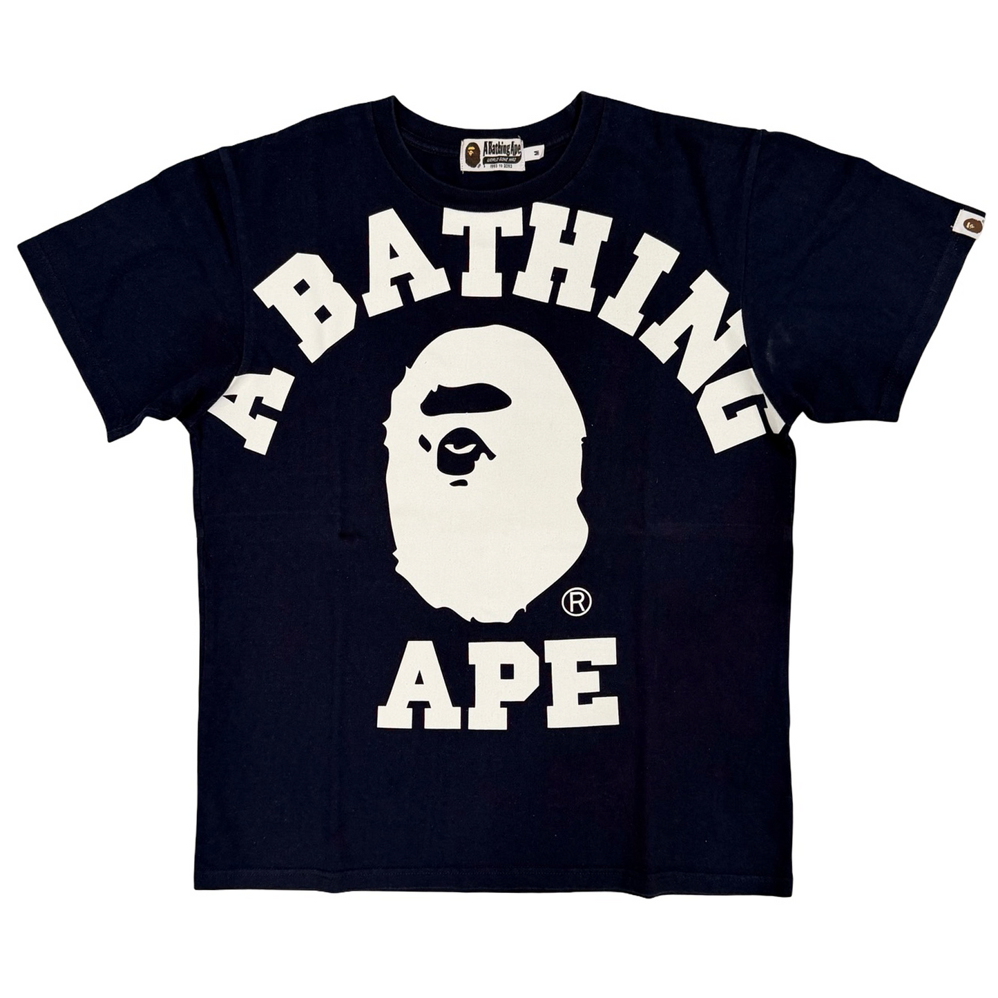 BAPE A Bathing Ape Baby Ape Head Navy Tee [USED] - M (Used)