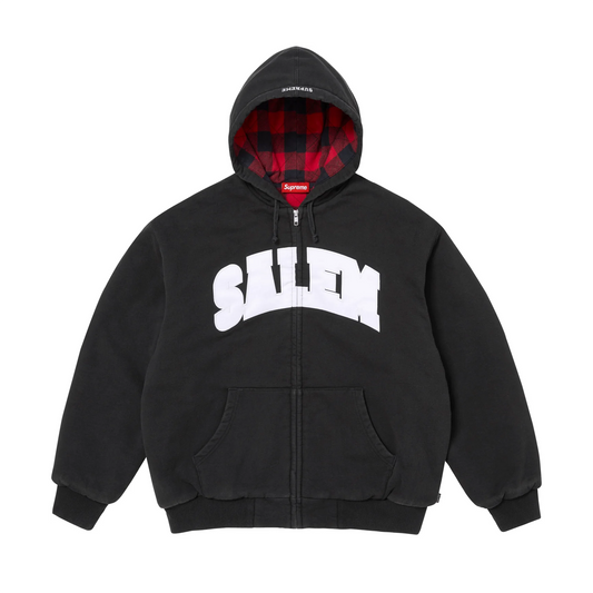 Supreme SALEM Zip Up Hooded Sweatshirt Black