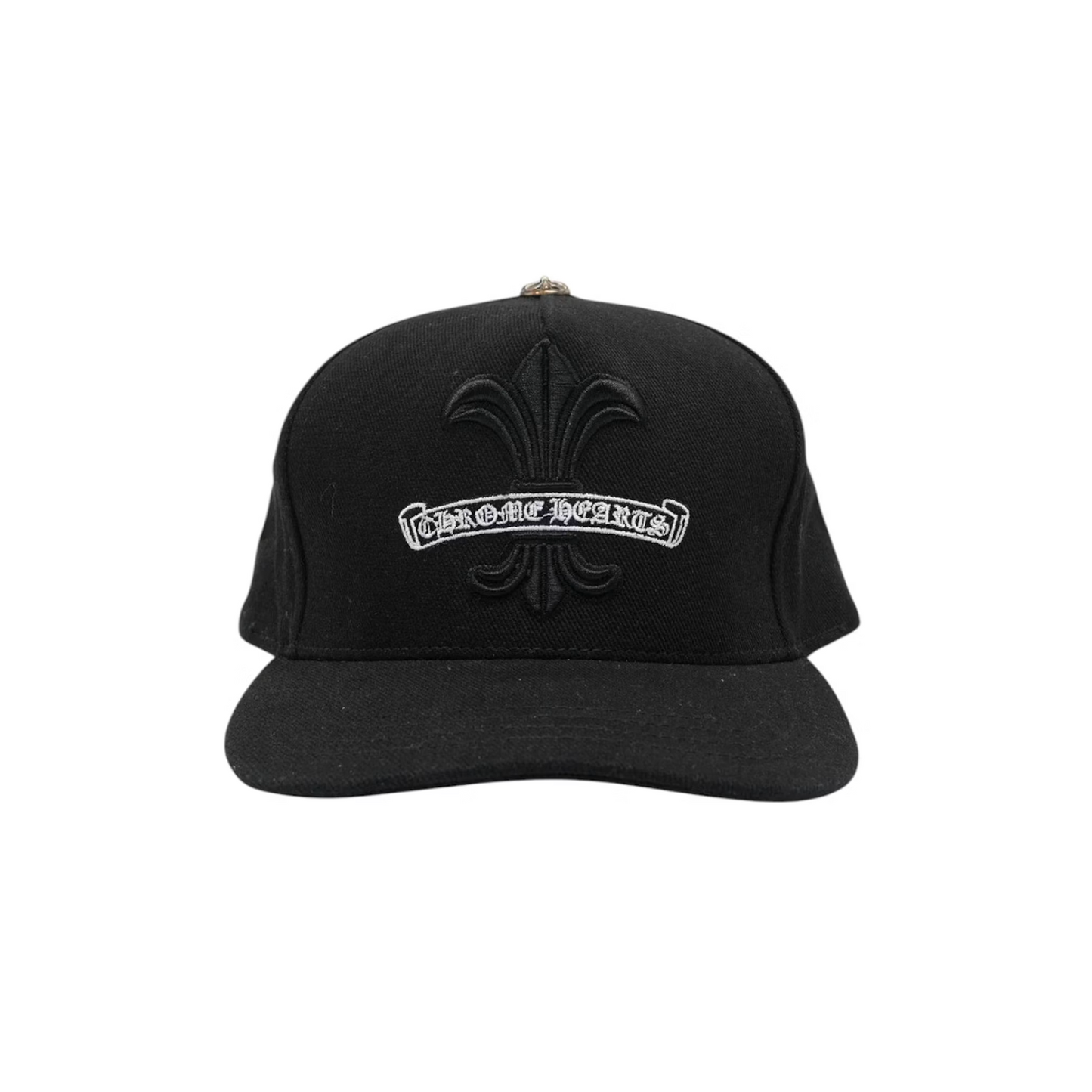 Chrome Hearts Fleur Snapback Trucker Hat Black