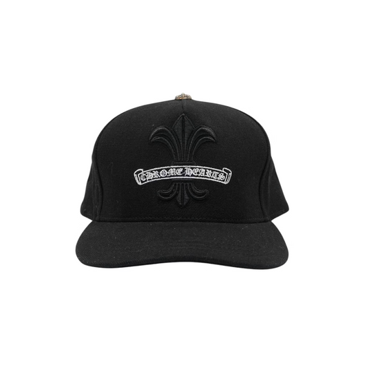 Chrome Hearts Fleur Snapback Trucker Hat Black