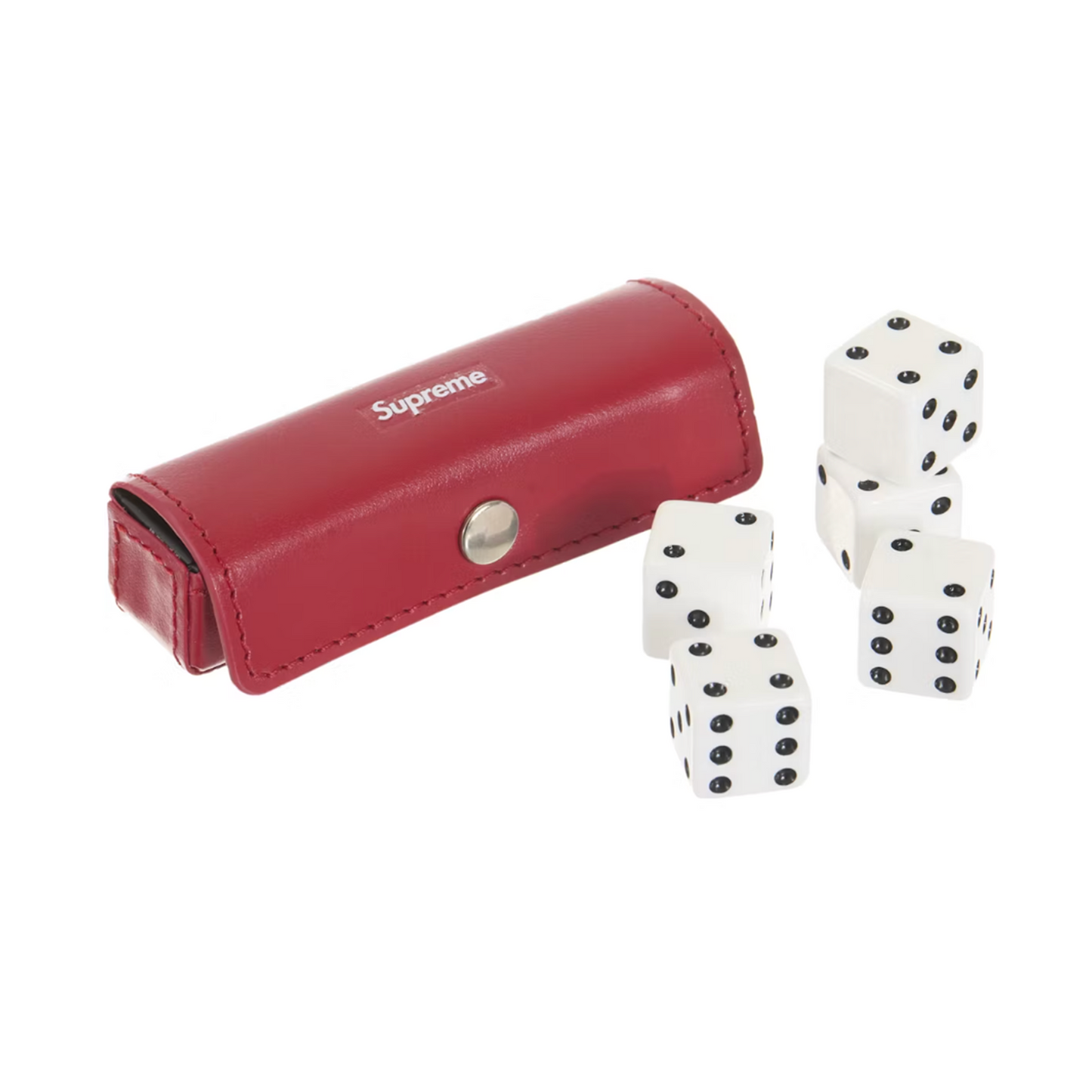 Supreme Leather Dice Set Red