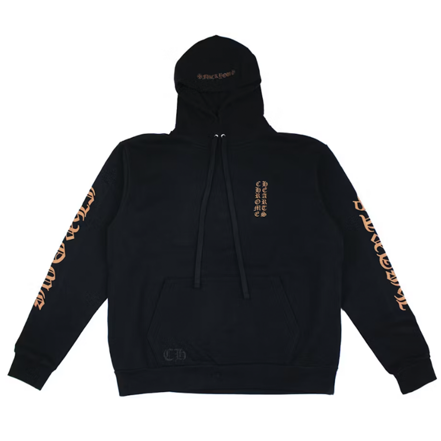 Chrome Hearts Vertical Logo FU Hood Hoodie Black/Brown [USED] - L (Used)